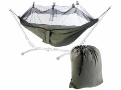 Semptec Urban Survival Technology Semptec Hammock:2er-Set Hängematte Aus Fallschirmseide Mit Moskitonetz