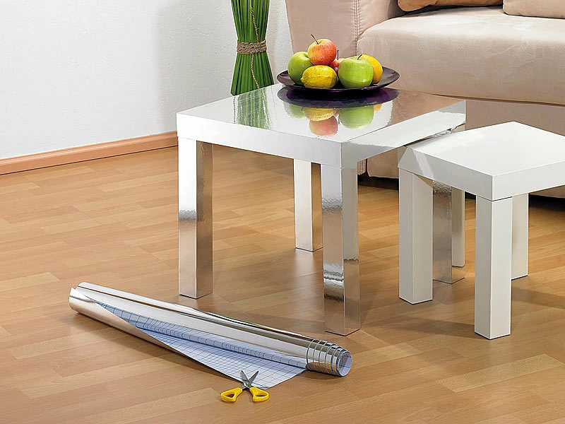 Infactory Spiegelfolie Basteln:5x Deko-Spiegelfolie, Selbstklebend, Opak, 150 X 40 Cm 3 Infactory Spiegelfolie Basteln:5x Deko-Spiegelfolie, Selbstklebend, Opak, 150 X 40 Cm – Bild 3