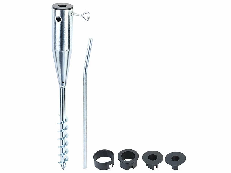 Royal Gardineer Erdspieß Sonnenschirm:Universal Stahl-Sonnenschirmständer Mit Bodendübel, Ø Bis 66 Mm 2 Royal Gardineer Erdspieß Sonnenschirm:Universal Stahl-Sonnenschirmständer Mit Bodendübel, Ø Bis 66 Mm – Bild 2