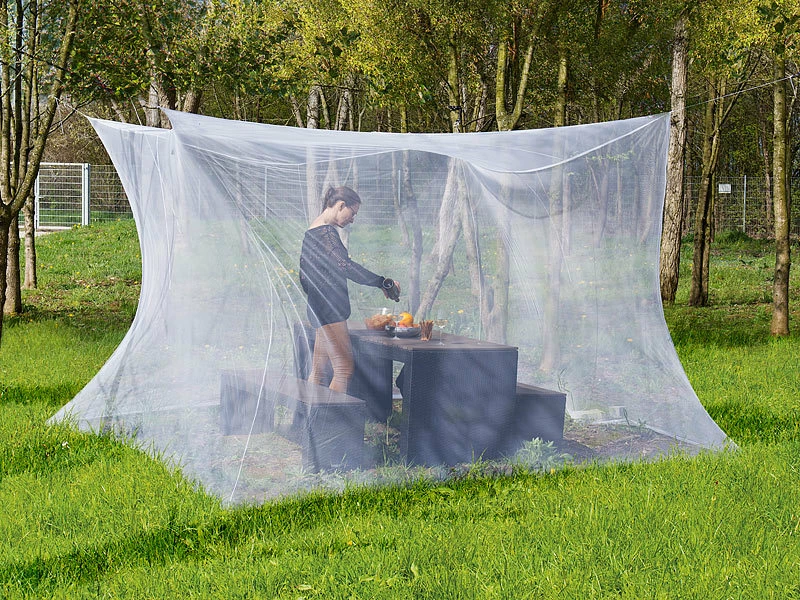 Infactory XXL Moskitonetz:Moskitonetz Für Innen Und Außen, 300 X 300 X 250 Cm, 220 Mesh, Weiß 4 Infactory XXL Moskitonetz:Moskitonetz Für Innen Und Außen, 300 X 300 X 250 Cm, 220 Mesh, Weiß – Bild 4