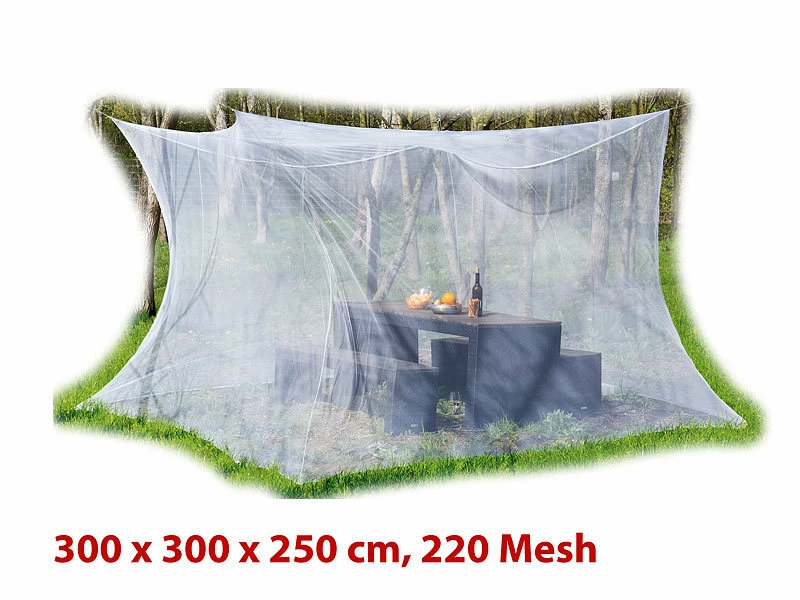 Infactory XXL Moskitonetz:Moskitonetz Für Innen Und Außen, 300 X 300 X 250 Cm, 220 Mesh, Weiß 1 Infactory XXL Moskitonetz:Moskitonetz Für Innen Und Außen, 300 X 300 X 250 Cm, 220 Mesh, Weiß