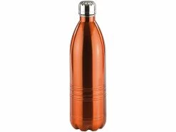 Rosenstein & Söhne Kühlflaschen Behälter:Doppelwandige Vakuum-Isolierflasche Aus Edelstahl, 1,0 Liter