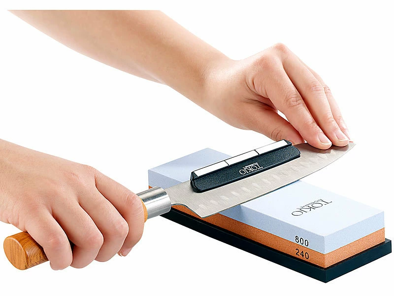 TokioKitchenWare Messerschleifstein:4er-Set Doppel-Wasser-Schleifsteine Mit Haltern, Körnung 240 - 8000 11 TokioKitchenWare Messerschleifstein:4er-Set Doppel-Wasser-Schleifsteine Mit Haltern, Körnung 240 - 8000 – Bild 11