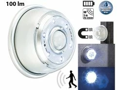 Lunartec Bewegungsmelder Licht:LED Innen- & Außenlicht Mit PIR-Sensor & Magnethalterung, IP44, 100 Lm