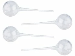 Royal Gardineer Wasserdosierer:4er-Set Gießfrei-Bewässerungs-Kugeln Aus Glas, Transparent, Ø 6 Cm