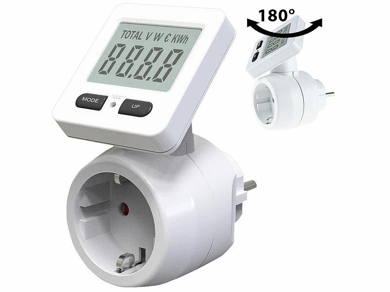Revolt Energiemessgerät:Digitaler Energiekostenmesser Mit 180° Drehbarem Display, Bis 3.680 W 1 Revolt Energiemessgerät:Digitaler Energiekostenmesser Mit 180° Drehbarem Display, Bis 3.680 W