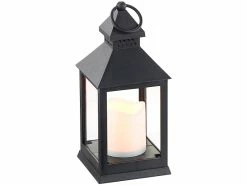 Lunartec Grablaternen:2er Pack Laterne Mit Flackernder LED-Kerze Und Timer, Batteriebetrieb -Haushalt Verkäufe nc5850 1
