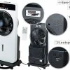 Sichler Haushaltsgeräte Sichler Kühlender Ventilator:Sprühnebel-Standventilator, Anti-Insekten, MP3-Player, 90 W, Ø 30 Cm