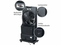 Sichler Haushaltsgeräte Sichler Kühlender Ventilator:Sprühnebel-Standventilator, Anti-Insekten, MP3-Player, 90 W, Ø 30 Cm -Haushalt Verkäufe nc5878 13