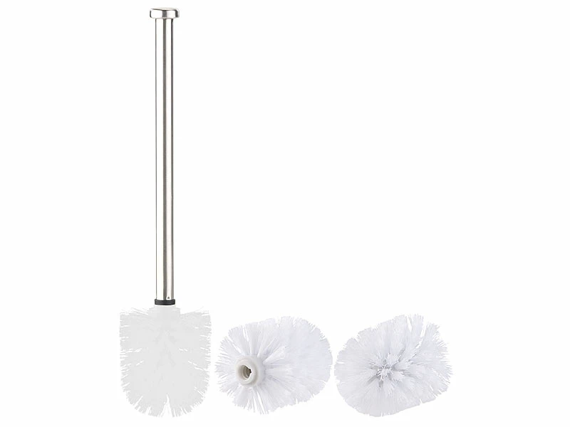 BadeStern WC Ersatzbürste 7 Cm:WC-Bürste Mit Edelstahl-Stiel Und 3 Aufsätzen Mit Ø 7 Cm, Weiß 1 BadeStern WC Ersatzbürste 7 Cm:WC-Bürste Mit Edelstahl-Stiel Und 3 Aufsätzen Mit Ø 7 Cm, Weiß