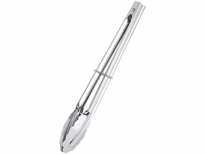 Rosenstein & Söhne Grillbesteck:3er-Set Rostfreie Grillzange Aus Chromstahl, Rundgezahnte Greifflächen 3 Rosenstein & Söhne Grillbesteck:3er-Set Rostfreie Grillzange Aus Chromstahl, Rundgezahnte Greifflächen – Bild 3