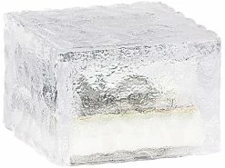 Lunartec LED Glassteine:4er-Set Solar-LED-Glasbausteine Mit Lichtsensor, Klein, 7 X 7 Cm -Haushalt Verkäufe nc6027 0