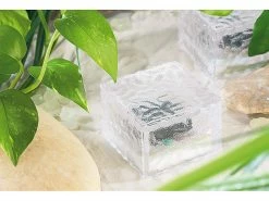 Lunartec LED Glassteine:4er-Set Solar-LED-Glasbausteine Mit Lichtsensor, Klein, 7 X 7 Cm -Haushalt Verkäufe nc6027 1