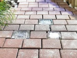 Lunartec LED Glassteine:4er-Set Solar-LED-Glasbausteine Mit Lichtsensor, Klein, 7 X 7 Cm -Haushalt Verkäufe nc6027 4