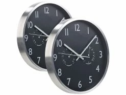 St. Leonhard Schlafzimmer-Wanduhr:2er-Set 3in1-Funk-Wanduhren Mit Thermometer & Hygrometer, Ø 30 Cm -Haushalt Verkäufe nc7546 10