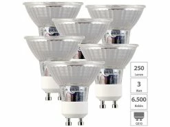 Luminea 18er-Set LED-Spotlights, Glasgehäuse, GU10, 3 W, 250 Lm -Haushalt Verkäufe nc7646 3