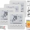 Revolt Raumthermostat:4er-Set WLAN-Thermostate Für Fußbodenheizung, Für Siri, Alexa & GA