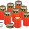 PEARL Grableuchten:8er-Set Flackernde Grablicht-LED-Kerzen, Batteriebetrieb, 12 Cm Hoch