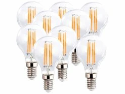 Luminea LED E14 Warmweiß:9er-Set LED-Filament-Lampen, G45, E14, 470 Lm, 4 W, 2700 K, Dimmbar, E 8 Luminea LED E14 Warmweiß:9er-Set LED-Filament-Lampen, G45, E14, 470 Lm, 4 W, 2700 K, Dimmbar, E -Haushalt Verkäufe nc7764 4