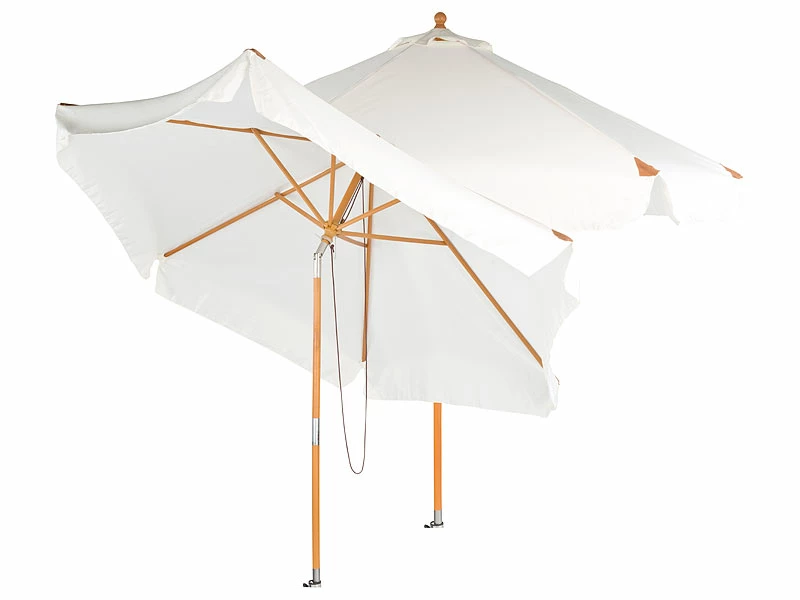 Royal Gardineer Parasol-Sonnenschirm:2er-Set Neigbare Sonnenschirme Mit Holzgestell, Ø 3 M, Beige 1 Royal Gardineer Parasol-Sonnenschirm:2er-Set Neigbare Sonnenschirme Mit Holzgestell, Ø 3 M, Beige