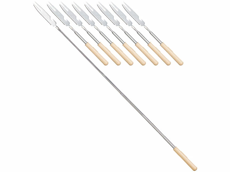 Infactory Grillspieß:8er-Set 3in1-Teleskop-Messer, Grillgabel & Flaschenöffner, Bis 69,5 Cm 3 Infactory Grillspieß:8er-Set 3in1-Teleskop-Messer, Grillgabel & Flaschenöffner, Bis 69,5 Cm – Bild 3