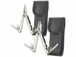 Semptec Urban Survival Technology Semptec Taschenmesser Multitools:2er-Set 15in1-Basis-Multitools Aus Rostfreiem Edelstahl