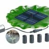 Royal Gardineer Solarbrunnen Teich:Schwimmender Solar-Teich-Springbrunnen Mit Pumpe Und 4 Düsen