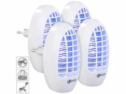 Exbuster Mückenstecker:4er-Set Steckdosen-Insektenvernichter Mit UV-Licht, Für Räume Bis 20m²