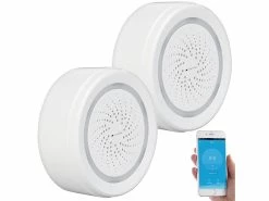 VisorTech Elesion Sirene:2er-Set Alarm-Sirene Mit WLAN & App, Komp. Zu Alexa & Google Assistant -Haushalt Verkäufe nx1398 17