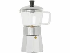 Cucina Di Modena Espressobereiter:Design-Espressokocher, Kanne Aus Borosilikat-Glas, 300 Ml, 6 Tassen -Haushalt Verkäufe nx1437 0