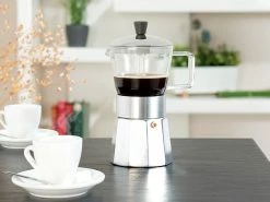 Cucina Di Modena Espressobereiter:Design-Espressokocher, Kanne Aus Borosilikat-Glas, 300 Ml, 6 Tassen -Haushalt Verkäufe nx1437 6