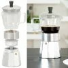 Cucina Di Modena Espressobereiter:Design-Espressokocher, Kanne Aus Borosilikat-Glas, 300 Ml, 6 Tassen