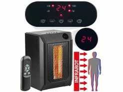 Sichler Haushaltsgeräte Sichler E Heizung:Infrarot-Raum-Schnellheizer, 1.500 W, Fernbedienung, 4 Röhren, 15 M²