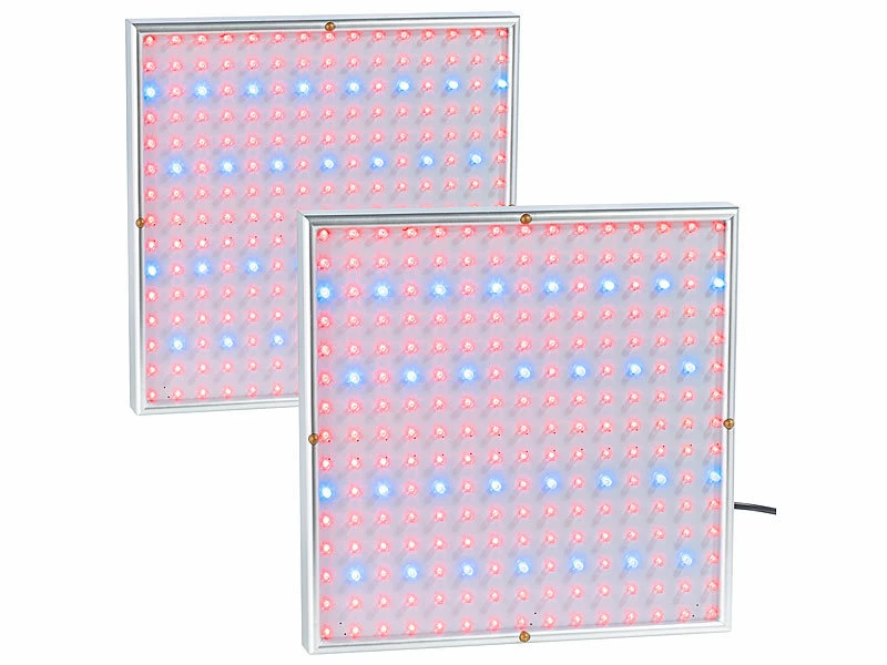Lunartec Grow Light:2er-Set Profi LED-Pflanzen-Wachstums-Leuchtpanels Mit Je 225 LEDs 1 Lunartec Grow Light:2er-Set Profi LED-Pflanzen-Wachstums-Leuchtpanels Mit Je 225 LEDs