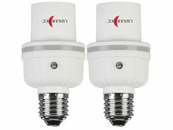 Lunartec Glühbirne Klatschsensor:2er-Set Lampensockel-Adapter E27-E27 Mit Helligkeits- & Geräuschsensor -Haushalt Verkäufe nx1983 0