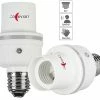 Lunartec Glühbirne Klatschsensor:2er-Set Lampensockel-Adapter E27-E27 Mit Helligkeits- & Geräuschsensor