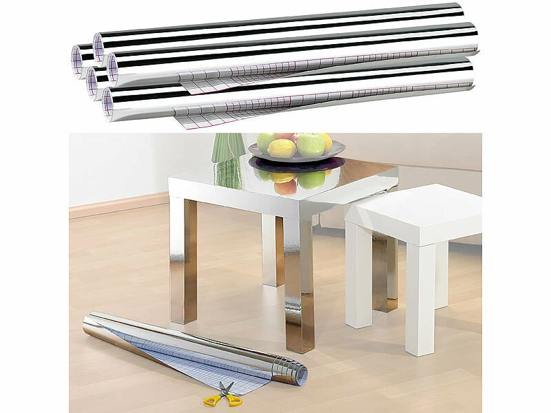 Infactory Spiegelfolie Basteln:5x Deko-Spiegelfolie, Selbstklebend, Opak, 150 X 40 Cm 1 Infactory Spiegelfolie Basteln:5x Deko-Spiegelfolie, Selbstklebend, Opak, 150 X 40 Cm