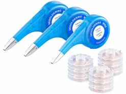 AGT Entlötdraht:9er-Set Entlötlitzen Mit 3 Spendern, Beschichtet, Je 1,5 Mm X 1,5 M