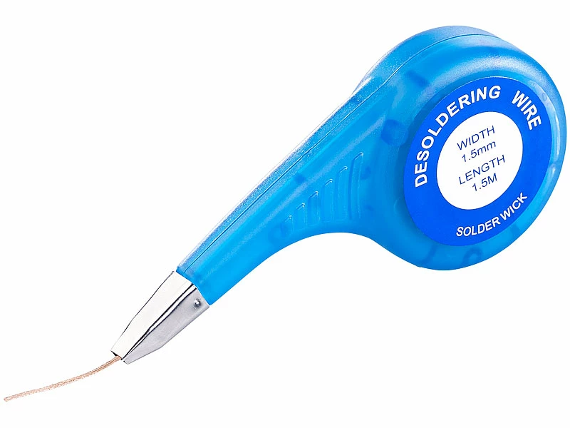 AGT Entlötdraht:9er-Set Entlötlitzen Mit 3 Spendern, Beschichtet, Je 1,5 Mm X 1,5 M 5 AGT Entlötdraht:9er-Set Entlötlitzen Mit 3 Spendern, Beschichtet, Je 1,5 Mm X 1,5 M – Bild 5
