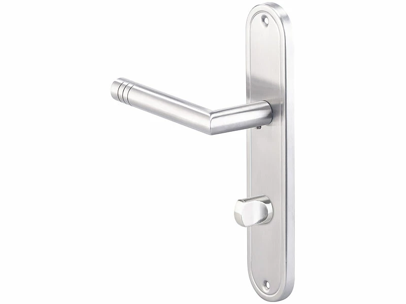 AGT Türklinke:2er-Set Edelstahl-Türbeschlag-Sets Für Bad & WC, Je 2 Klinken 7 AGT Türklinke:2er-Set Edelstahl-Türbeschlag-Sets Für Bad & WC, Je 2 Klinken – Bild 7