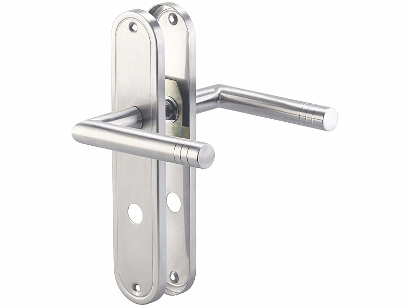 AGT Türklinke:2er-Set Edelstahl-Türbeschlag-Sets Für Bad & WC, Je 2 Klinken 8 AGT Türklinke:2er-Set Edelstahl-Türbeschlag-Sets Für Bad & WC, Je 2 Klinken – Bild 8