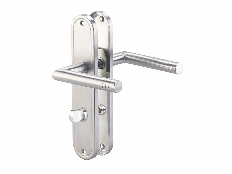 AGT Türklinke:2er-Set Edelstahl-Türbeschlag-Sets Für Bad & WC, Je 2 Klinken 5 AGT Türklinke:2er-Set Edelstahl-Türbeschlag-Sets Für Bad & WC, Je 2 Klinken – Bild 5