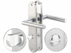 AGT Türklinke:2er-Set Edelstahl-Türbeschlag-Sets Für Bad & WC, Je 2 Klinken 21 AGT Türklinke:2er-Set Edelstahl-Türbeschlag-Sets Für Bad & WC, Je 2 Klinken -Haushalt Verkäufe nx3376 6