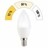 Luminea LED E14 Dimmbar:LED-Kerze, 3 Helligkeits-Stufen, Tageslichtweiß, 6500 K, 5,5 W, E14