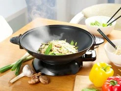 Rosenstein & Söhne Wokpfanne:Elektrischer Wok Mit Thermostat, 1.500 W, 5,1 L (Versandrückläufer) -Haushalt Verkäufe nx3782 2