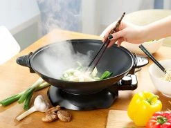 Rosenstein & Söhne Wokpfanne:Elektrischer Wok Mit Thermostat, 1.500 W, 5,1 L (Versandrückläufer) -Haushalt Verkäufe nx3782 3