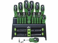 AGT Professional Feinmechaniker Werkzeug:50-teiliges Schraubendreher- Und Bit-Set Mit Wandhalterung