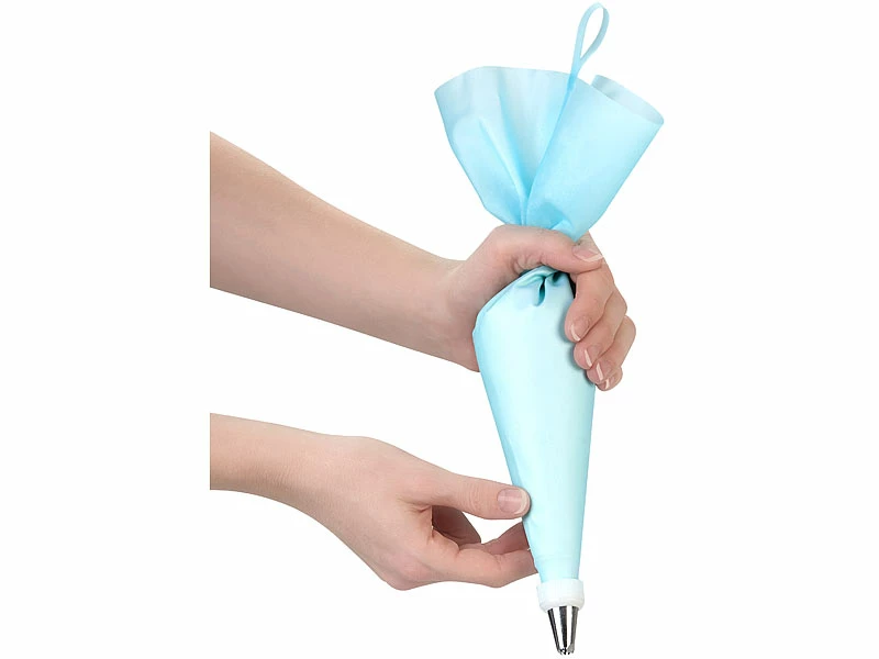 Rosenstein & Söhne Spritzbeutelset:32-teiliges Spritzbeutel-Set In 2 Größen, Mit 27 Edelstahl-Aufsätzen 3 Rosenstein & Söhne Spritzbeutelset:32-teiliges Spritzbeutel-Set In 2 Größen, Mit 27 Edelstahl-Aufsätzen – Bild 3