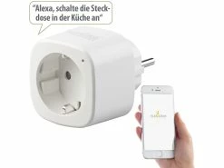 Luminea Home Control Elesion Steckdose:2er-Set WLAN-Steckdosen, Amazon Alexa & Google Assistant Komp., 16 A -Haushalt Verkäufe nx4491 22