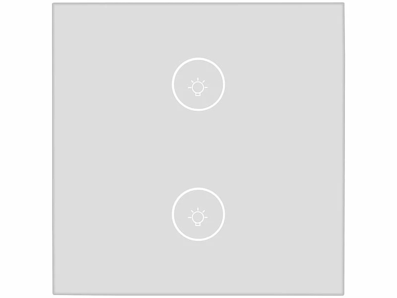 Luminea Home Control Alexa WiFi-Lichtschalter:Touch-Doppel-Lichttaster, Versandrückläufer 7 Luminea Home Control Alexa WiFi-Lichtschalter:Touch-Doppel-Lichttaster, Versandrückläufer – Bild 7
